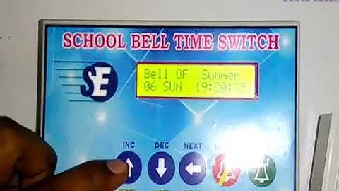 Automatic School Bell Timer by Spark electronics - Tamil