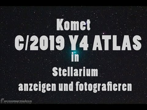 Komet C/2019 Y 4 ATLAS in Stellarium importieren, anzeigen und finden