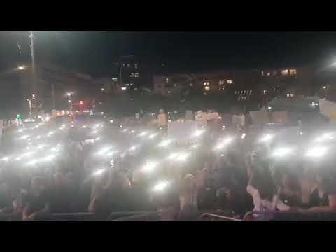 Tel-Aviv, Israel where people are protesting against govt mask mandate and vaccine rules.