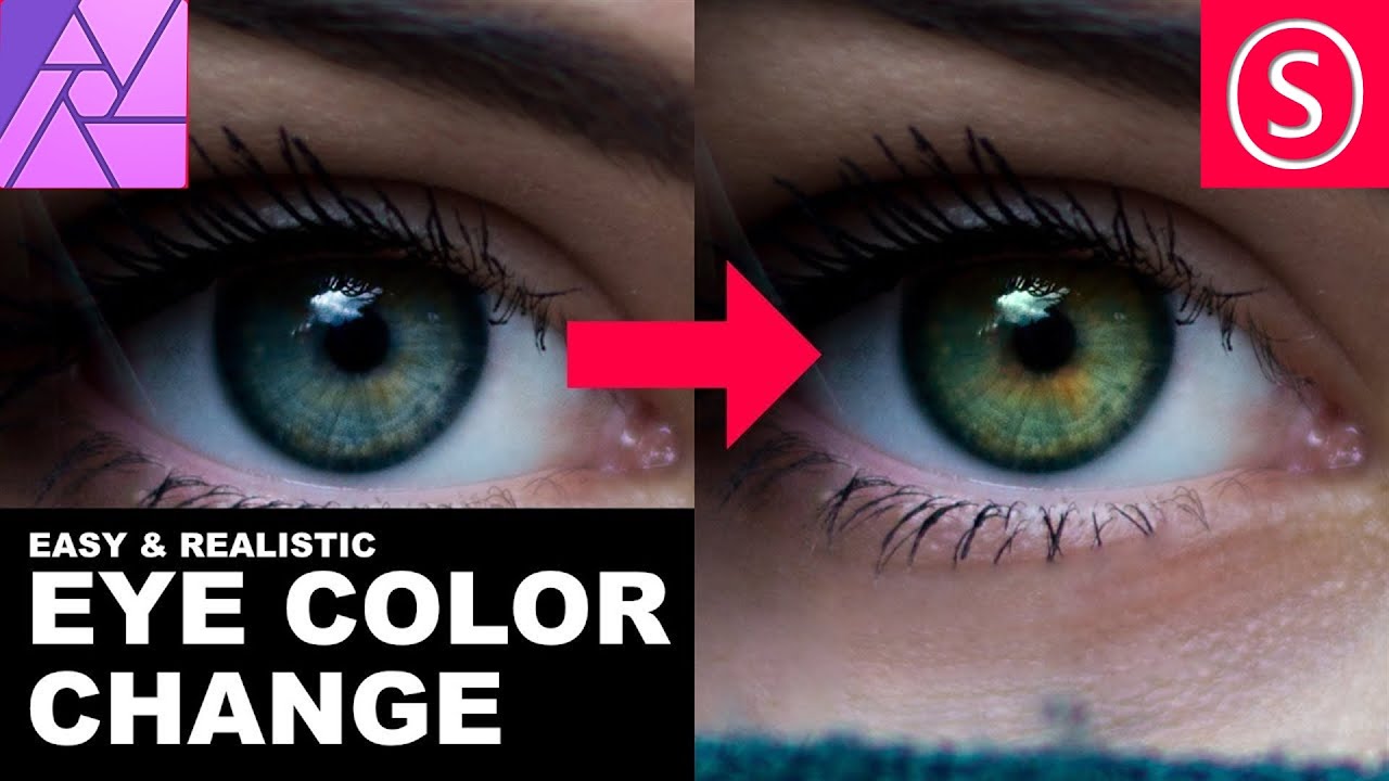 Affinity Photo Eye Color Change, Realistic Look Tutorial YouTube