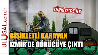 Türkiye'de ilk olan bisikletli karavan İzmir'deki fuarda görücüye çıktı Resimi
