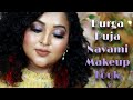 Durga Puja 2022 NAVAMI MAKEUP LOOK ||Shimmery Mauve Purple eyes &amp; Brown Lips|| DurgaPuja 2022 series