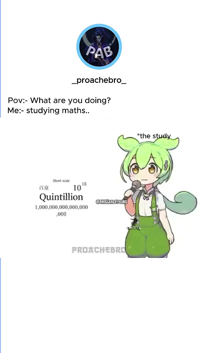 Counting Anime girl (Zundamon) #numerology  #power_of_10