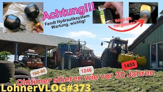 ContractorVLOG#373 Silaging with vintage tractors, Fiat 160-90, IHC 1455 XL and 1246 | Hydraulic ...