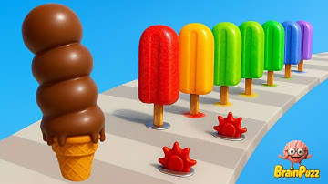Stacky Ice Cream Runner VS Popsicle Stack - Satisfying Walkthrough Max Level Gameplay Android iOS 
