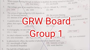 12th class physics paper Gujranwala board group 1 mcqs 2024|| class 12 Physics paper group 1 2024