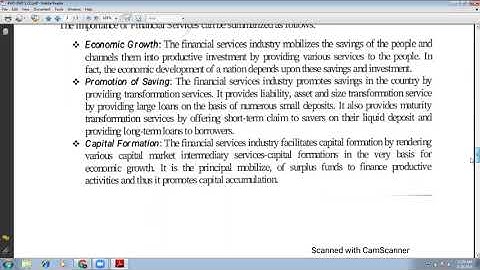 FMS - Unit 1 - 6th sem BCom - Importance of Financial Service 6th sem BCom