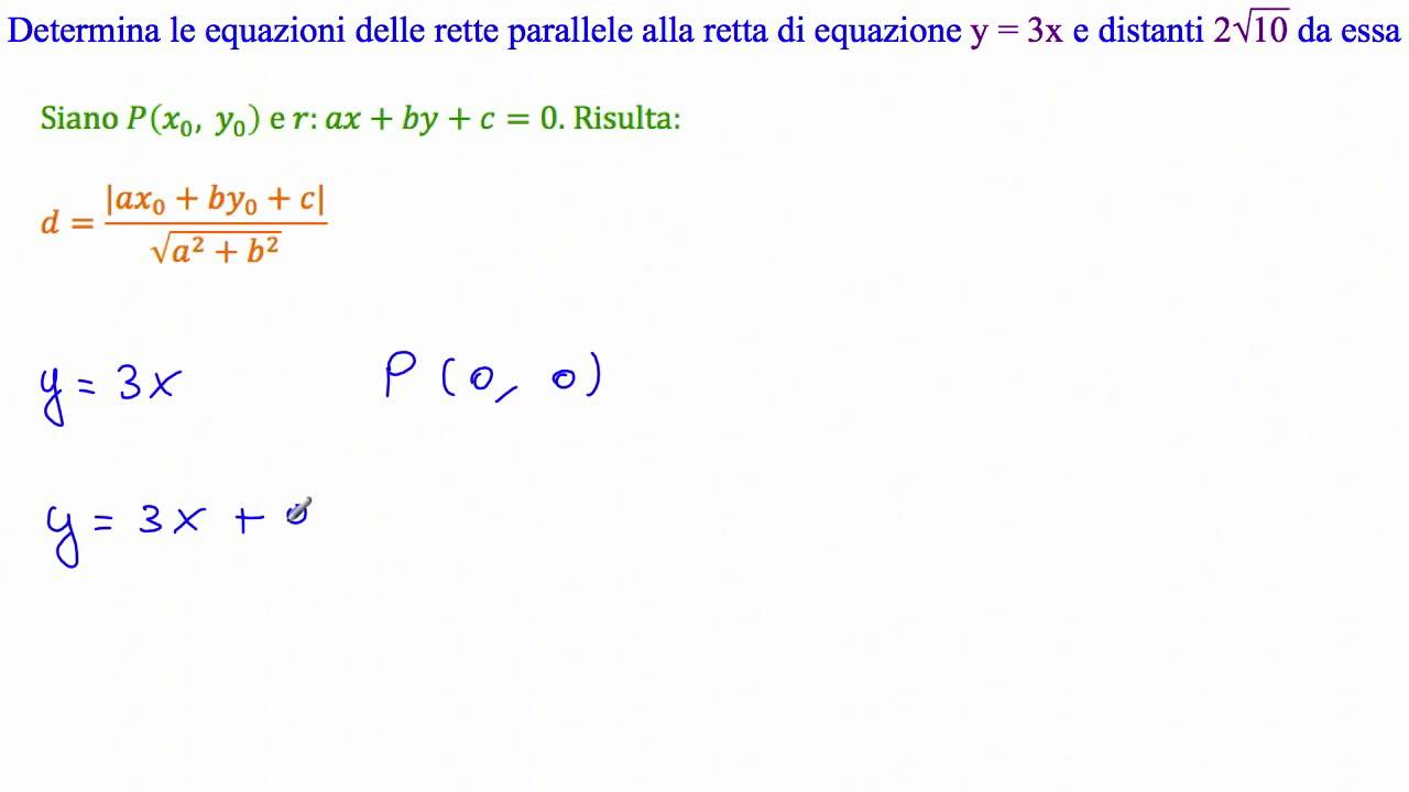 determina-le-rette-parallele-alla-retta-di-equazione-y-3x-e-distanti