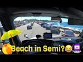 POV Driving through Tight Backroads Beach View | Trucking Vlog Swift Transportation