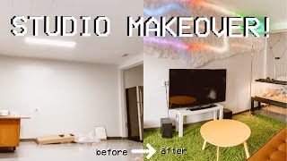 EXTREME STUDIO MAKEOVER | before + after