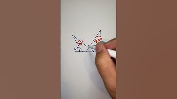 Basic geometry: angles of triangle | triangle sum theorem #angle #geometry #shorts