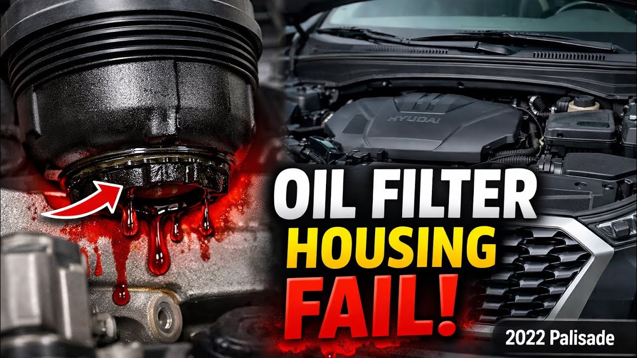 Oil Leak FIX Hyundai Palisade– Common Oil Filter Housing Failure - YouTube