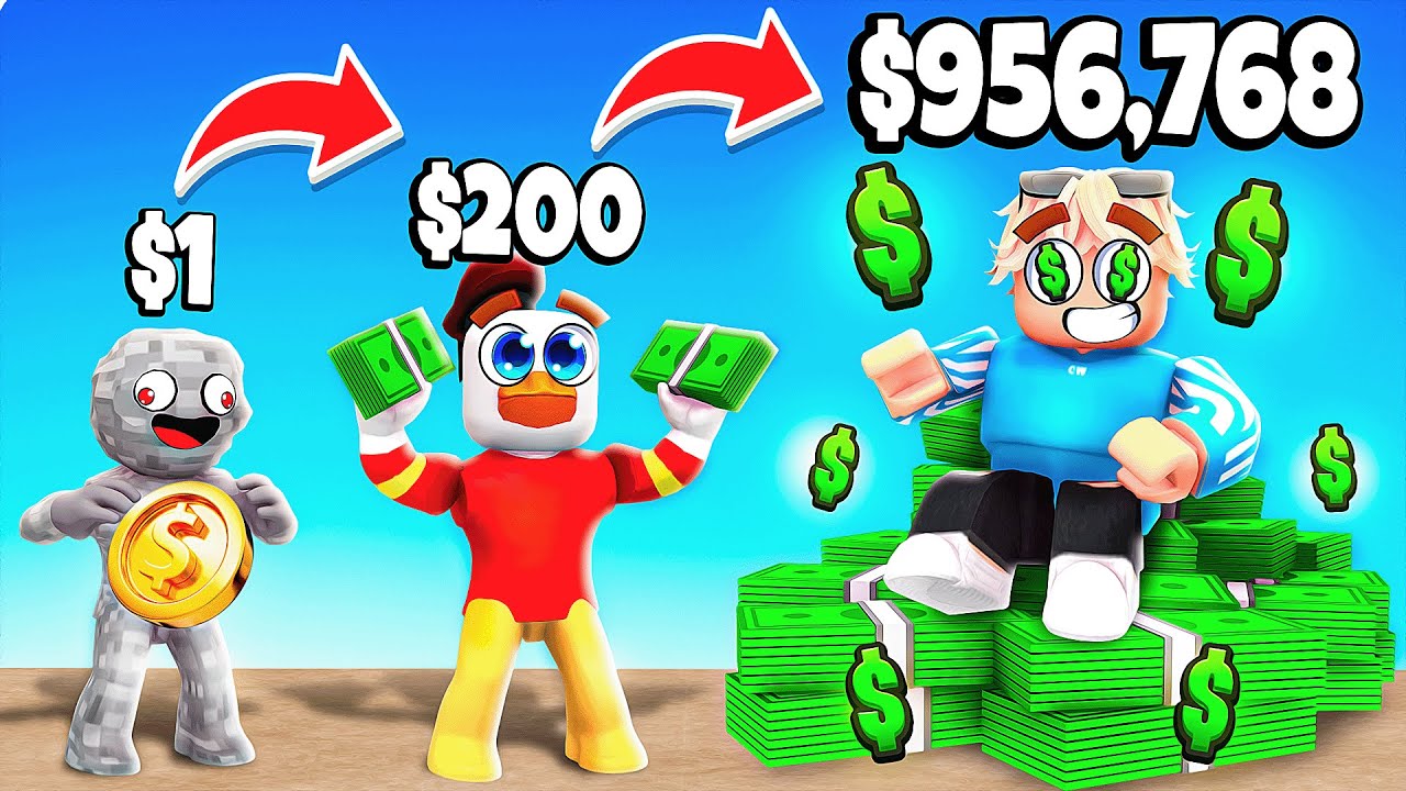 Ich WERDE vom ARMEN NOOB zum REICHEN PRO in ROBLOX!