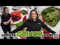 Making a lifesize grinch cake