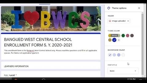 HOW TO MAKE ONLINE ENROLLMENT FORM USING GOOGLE FORMS?