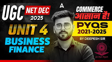 UGC NET Commerce | UGC NET Commerce Unit 4 Business Finance By Deepesh Sir