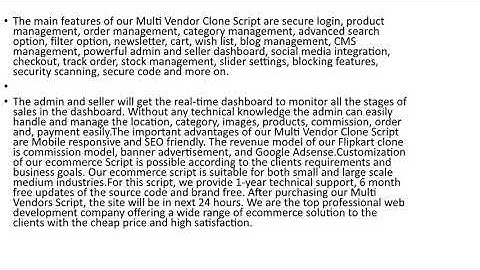 Multi Vendor Marketplace Script | Ecommerce Clone