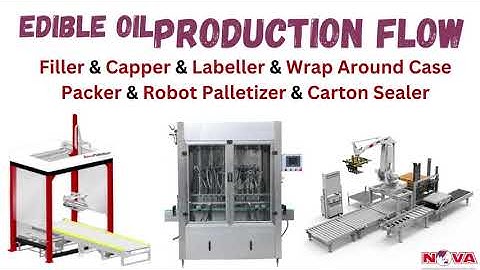 Edible 0il Production Flow | Filling & Capping Machine & Palletizer | Nova Trinity
