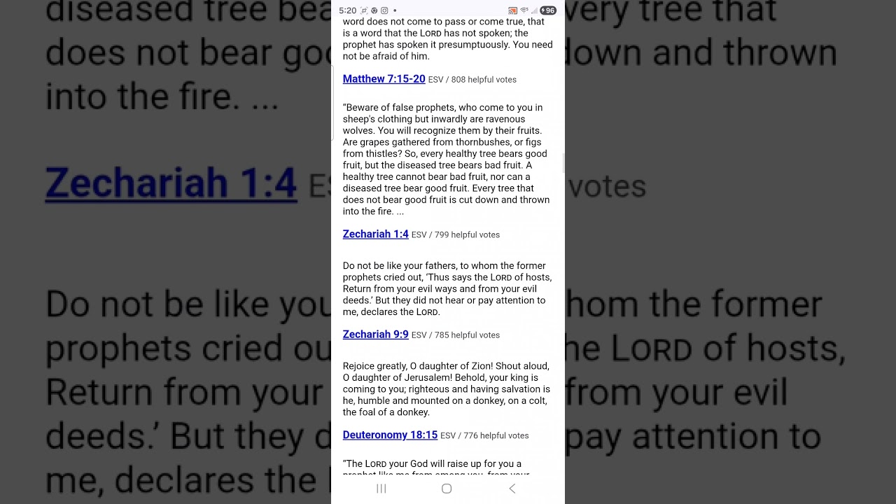 100 Verses About Prophets (ESV) + John 