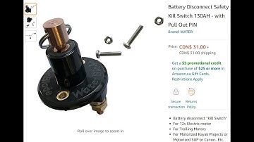Kill Switch for Trolling Motor or Kayak Kill Switch