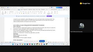 Financial Management -Nov. 2026 Diet - Continuation Inventory Control & Management