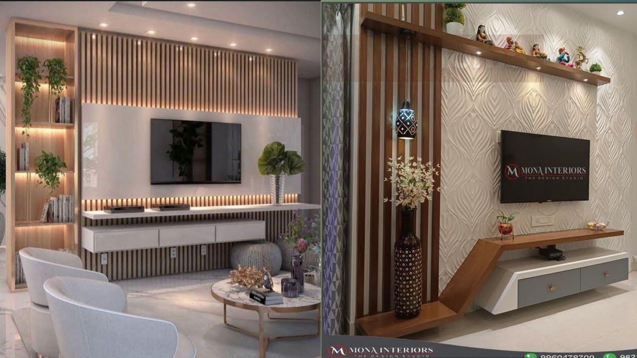 TV Cabinet Design / TV wall design - YouTube