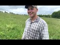 Isaac and Greg are discussing spring explosion of forage on lifetime lease farm.