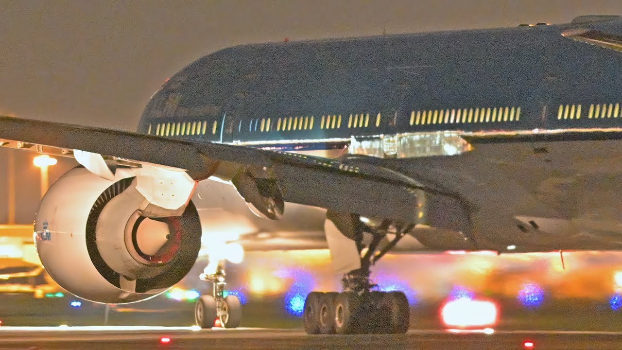(4K) EPIC NIGHTSHOTS - PlaneSpotting From Sunset Till Darkness - Amsterdam Schiphol Airport