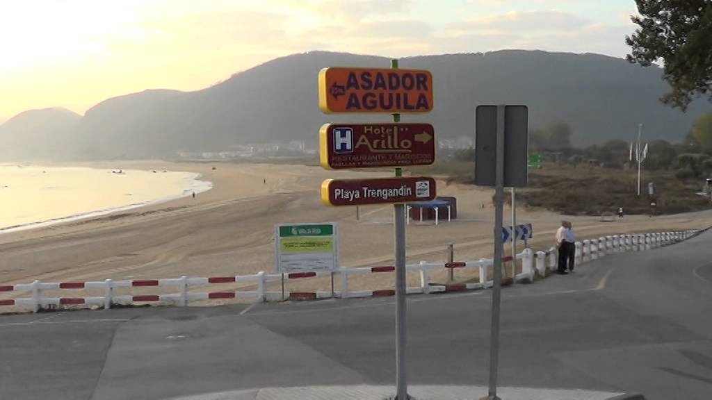 M2U01230  SPAIN ESPAÑA SANTANDER NOJA PLAYA DE TRENGANDIN PLEAMAR AMANECER Y LUNA
