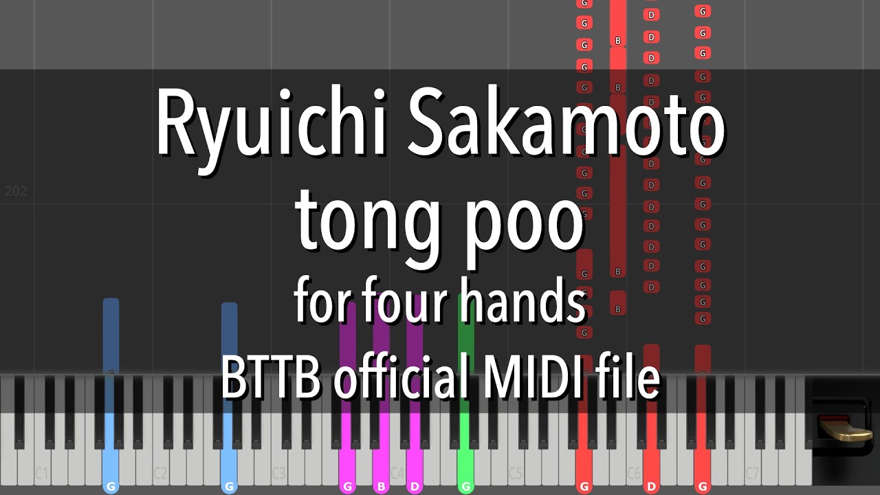 Ryuichi Sakamoto - tong poo (for four hands) [BTTB official MIDI