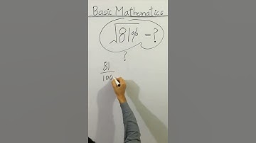 😳 CLEAN BASIC MATHEMATICS √81%=? NO CALCULATORS ALLOWED! #Shorts