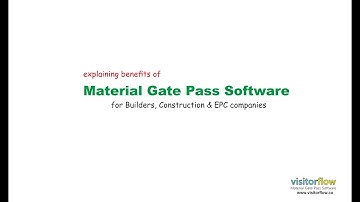 How Material Gate Pass Software helps - Construction Industry