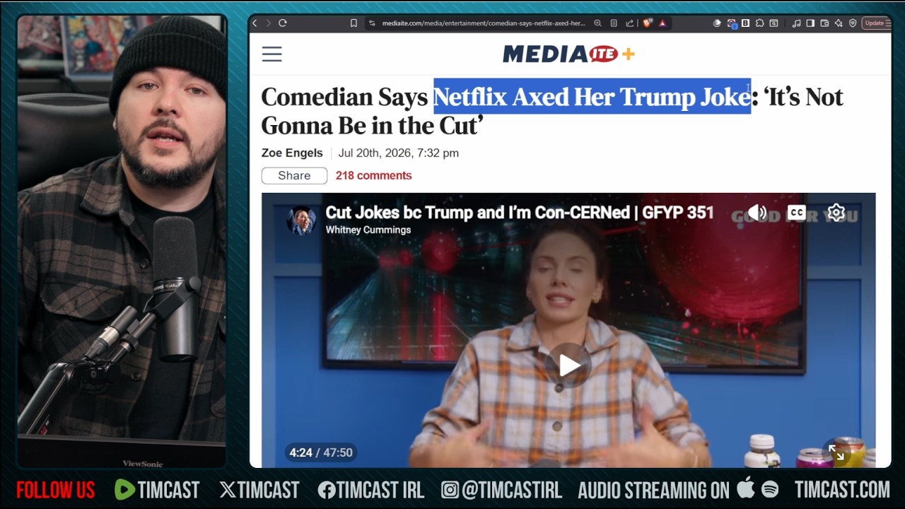 Comedian PANICS After Netflix CUTS Anti-Trump Joke, Fears Lawsuit | Tim Pool Comedian PANICS After Netflix CUTS Anti-Trump Joke, Fears Lawsuit | Tim Pool