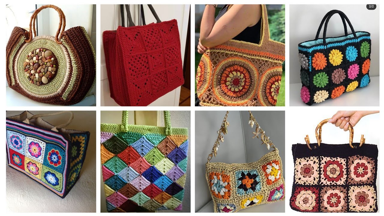 #1 Уникальные стильные дизайны вязаных сумок крючком / Новейшие привлекательные дизайны вязаных с...