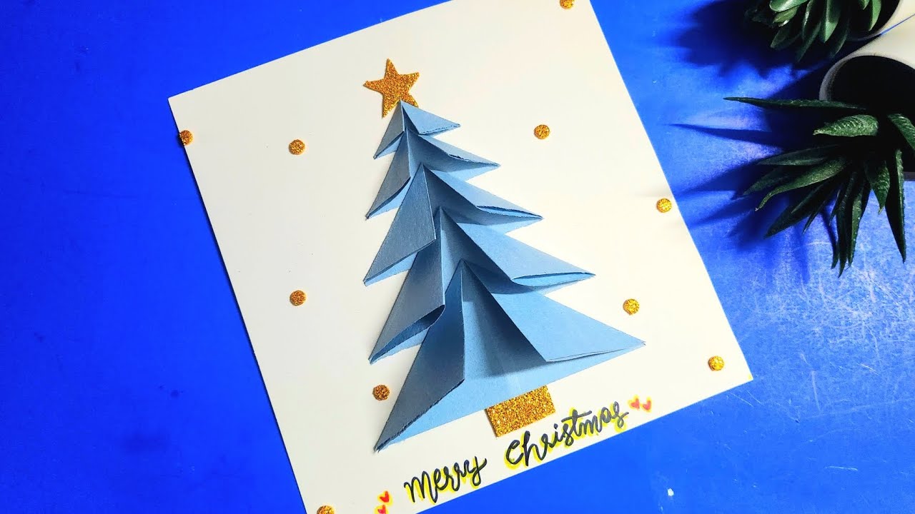 Make your own Christmas tree card for Christmas | simple greeting cards for Christmas 