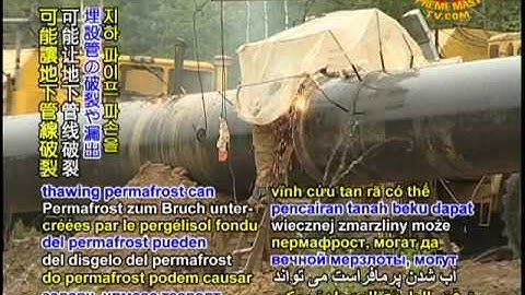 SAVE OUR PLANET  - Thawing permafrost can cause underground pipe breakage due to Arctic melt