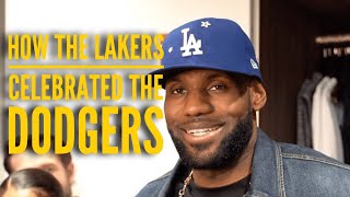 How Lakers Players Celebrated The Dodgers World Series Win Youtube