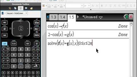 Ti-Nspire CAS Finding the Intersection of Periodic Function LIGHTS OUT