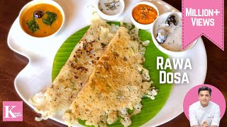 Healthy Instant Rawa Dosa Recipe Crispy Sooji Dosa रव दस सज क Chef Kunal Kapur