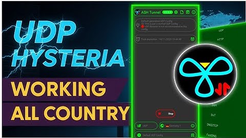 How to setup ASH TUNNEL for UDP Hysteria server 