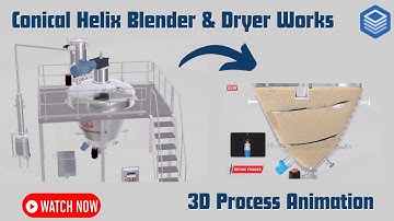How Conical Helix Blender & Dryer Works | 3D Process Animation