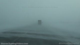 Ground Blizzard Warning and Spin Outs, Fargo, ND - 1/18/2022