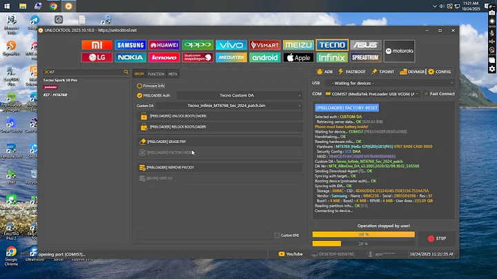 Tecno Spark 10 Pro KI7 FRP Bypass password FRP Unlock UnlockTool