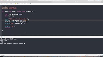 C Programmieren mit Xcode - Wofür verwendet man eigentlich die Funktion atoi()?