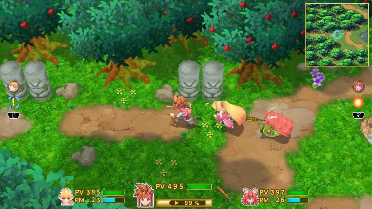 un  nouveaux jeux  RPG     secret of mana  Amélioré  les  personnages  et  magie