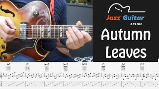 Video thumbnail of "Autumn Leaves - Easy Jazz Guitar Chords"