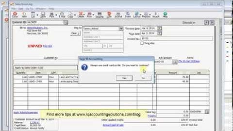 Creating Pop Up Reminders for Customers in Sage 50 US Edition