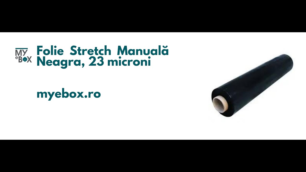 Folie Stretch Manuală Neagra, 23 microni Folie Stretch I Folie