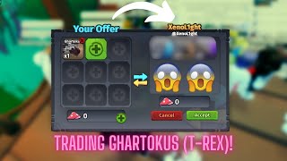 WHAT PEOPLE TRADE FOR GHARTOKUS (TREX) | CREATURES OF SONARIA | ROBLOX