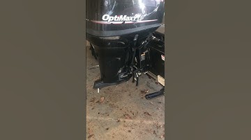 Mercury Optimax without lower unit (it’s being fixed).